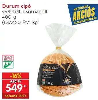 Spar Durum cipó 400g ajánlat