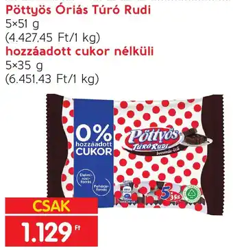 Spar Pöttyös Óriás Túró Rudi 5x51g ajánlat