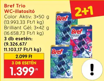 Spar Bref Trio WC-illatosító Color Aktiv; 3×50 g ajánlat