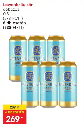Spar Löwenbräu sör 0,5l ajánlat