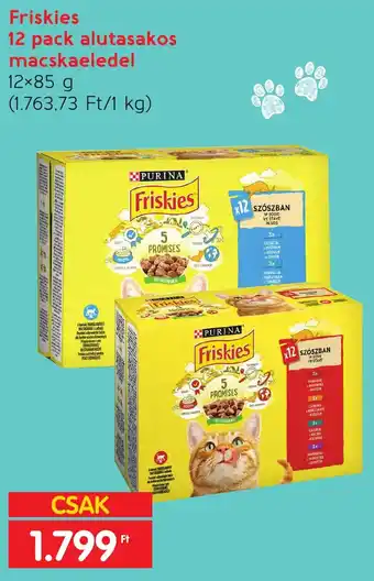 Spar Friskies 12 pack alutasakos macskaeledel 12x85g ajánlat