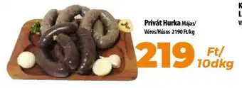 Coop Privát Hurka 10dkg ajánlat