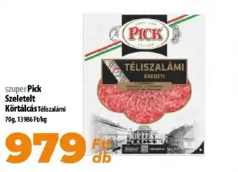 Coop szuper Pick Szeletelt Körtálcás Téliszalámi 70g ajánlat