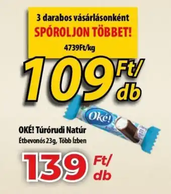 OKÉ! Túrórudi Natúr Étbevonós 23g