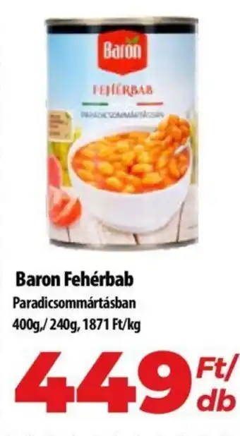 Coop Baron Fehérbab 400g ajánlat