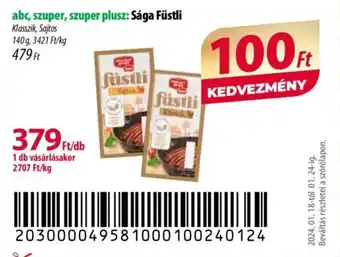 Coop abc, szuper, szuper plusz: Sága Füstli 140g ajánlat