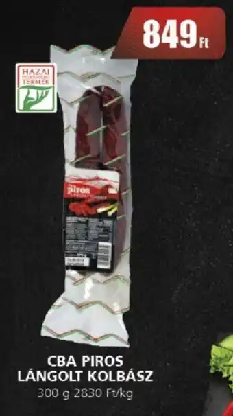 CBA CBA PIROS LÁNGOLT KOLBÁSZ 300 g ajánlat