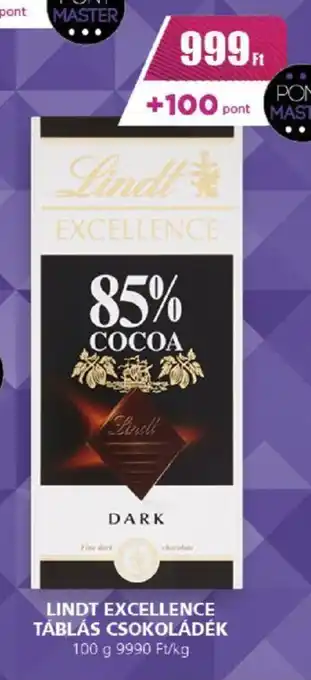 CBA LINDT EXCELLENCE TÁBLÁS CSOKOLÁDÉK 100 g ajánlat