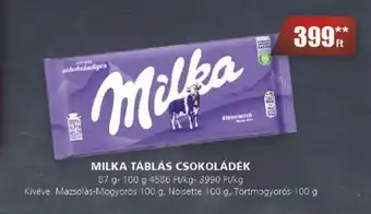 MILKA TÁBLÁS CSOKOLÁDÉK 87 - 100 g