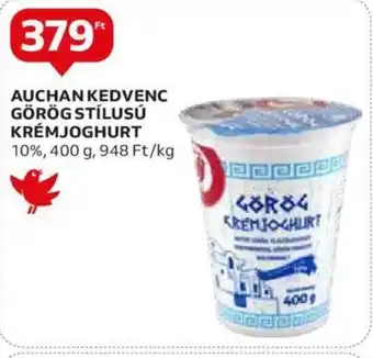 Auchan AUCHAN KEDVENC GÖRÖG STÍLUSÚ KRÉMJOGHURT 400 g ajánlat
