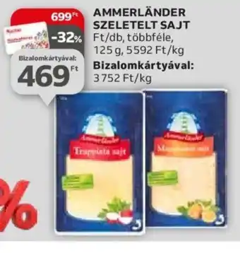 Auchan AMMERLÄNDER SZELETELT SAJT 125 g ajánlat