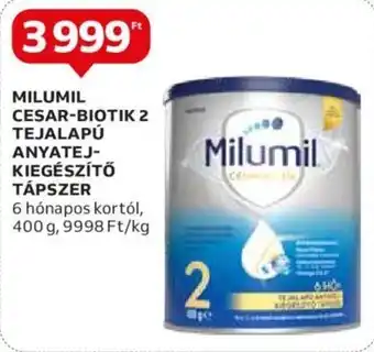 Auchan MILUMIL CESAR-BIOTIK 2 TEJALAPÚ ANYATEJ-KIEGÉSZÍTŐ TÁPSZER 400 g ajánlat