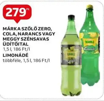 Auchan MÁRKA SZŐLŐ ZERO, COLA, NARANCS stb. 1,5 l ajánlat