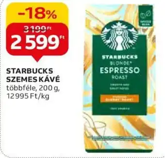 Auchan STARBUCKS SZEMES KÁVÉ 200 g ajánlat