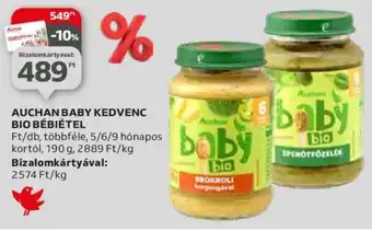 AUCHAN BABY KEDVENC BIO BÉBIÉTEL 190 g