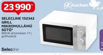 Auchan SELECLINE 152342 GRILL MIKROHULLÁMÚ SÜTŐ 1 db ajánlat