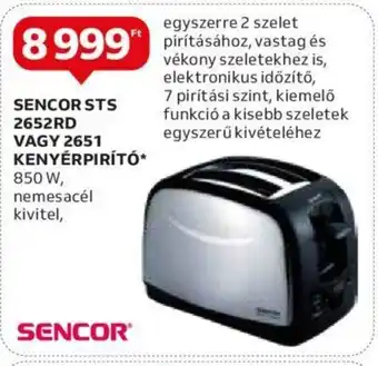Auchan SENCOR STS 2652RD VAGY 2651 KENYÉRPIRÍTÓ 1 db ajánlat