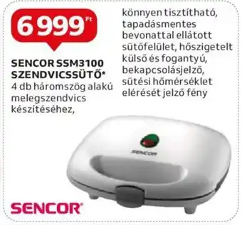 Auchan SENCOR SSM3100 SZENDVICSSÜTŐ 1 db ajánlat