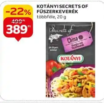 Auchan KOTÁNYI SECRETS OF FŰSZERKEVERÉK 20 g ajánlat