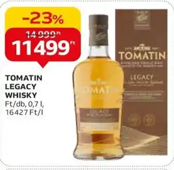 Auchan TOMATIN LEGACY WHISKY 0,7 l ajánlat