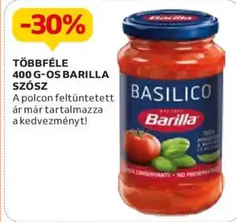 Auchan TÖBBFÉLE 400 G-OS BARILLA SZÓSZ ajánlat