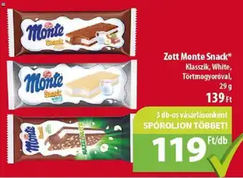 Coop Zott Monte Snack 29 g ajánlat