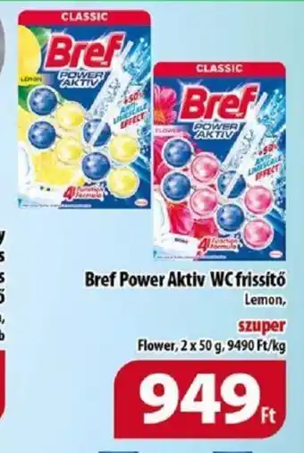 Coop Bref Power Aktiv WC frissítő 2 x 50 g ajánlat