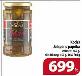Coop Koch's Jalapeno paprika 360 - 150 g ajánlat