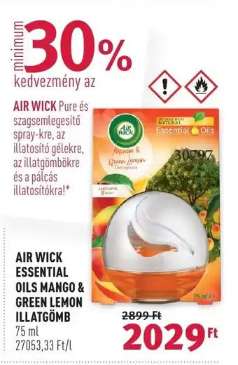 AIR WICK ESSENTIAL OILS MANGO & GREEN LEMON ILLATGÖMB 75 ml