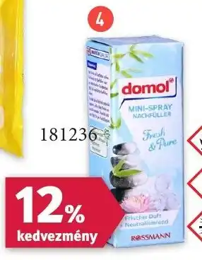 Rossmann DOMOL MINI ILLATOSÍTÓ KÉSZÜLÉK UTÁNTÖLTŐ 25 ml ajánlat