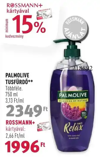 Rossmann PALMOLIVE TUSFÜRDŐ 750ml ajánlat
