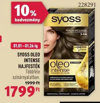 Rossmann SYOSS OLEO INTENSE HAJFESTÉK ajánlat