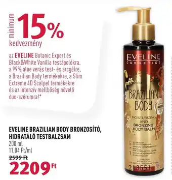Rossmann EVELINE BRAZILIAN BODY BRONZOSÍTÓ, HIDRATÁLÓ TESTBALZSAM 200ml ajánlat
