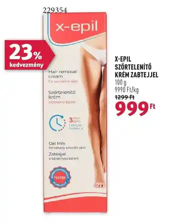Rossmann X-EPIL SZŐRTELENÍTŐ KRÉM ZABTEJJEL 100g ajánlat