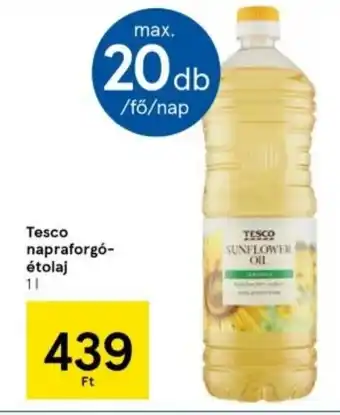 Tesco Tesco napraforgó-étolaj 1l ajánlat