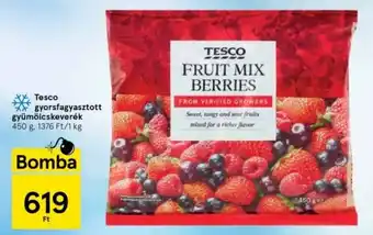 Tesco Tesco gyorsfagyasztott gyümölcskeverék 450 g ajánlat