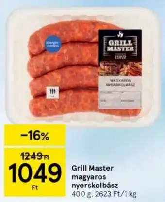 Tesco Grill Master magyaros nyerskolbász 400 g ajánlat
