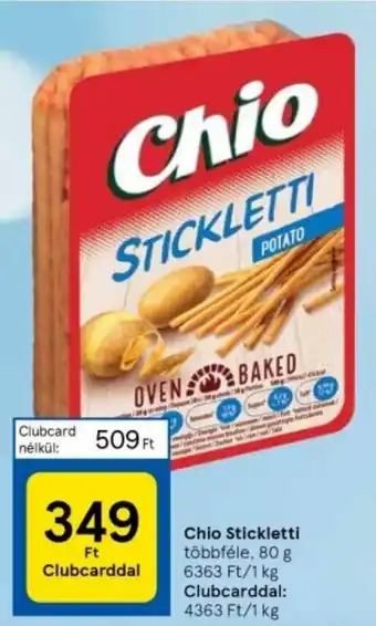 Tesco Chio Stickletti többféle, 80 g ajánlat