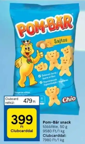 Tesco Pom-Bär snack többféle, 50 g ajánlat