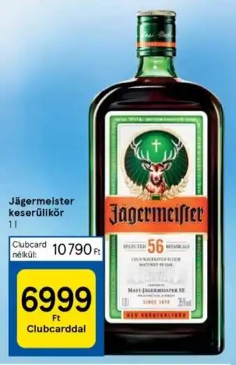 Tesco Jägermeister keserűlikör 1l ajánlat