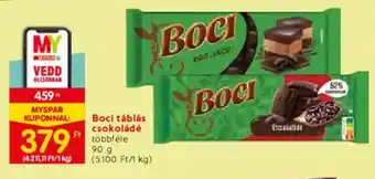Spar Boci táblás csokoládé 90g ajánlat