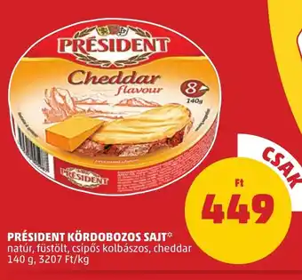 PENNY PRÉSIDENT KÖRDOBOZOS SAJT 140 g ajánlat