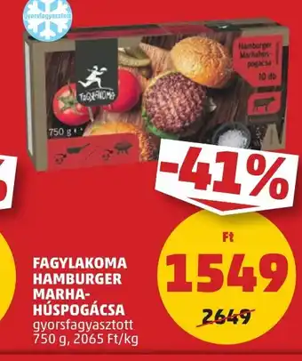 PENNY FAGYLAKOMA HAMBURGER MARHA-HÚSPOGÁCSA 750 g ajánlat