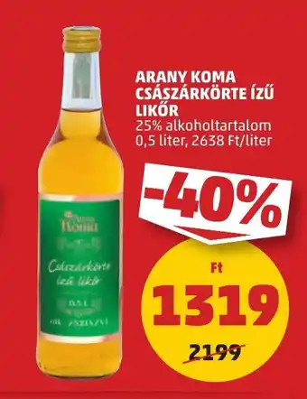 ARANY KOMA CSÁSZÁRKÖRTE ÍZŰ LIKŐR 0,5 l