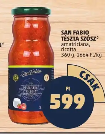 PENNY SAN FABIO TÉSZTA SZÓSZ 360 g ajánlat