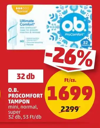 O.B. PROCOMFORT TAMPON 32 db