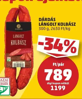PENNY DÁRDÁS LÁNGOLT KOLBÁSZ 300 g ajánlat