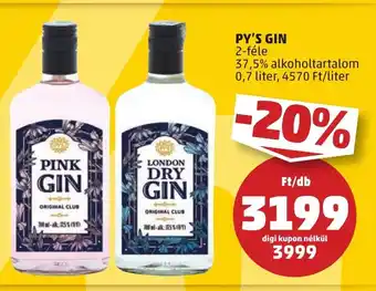 PENNY PY'S GIN 0,7 l ajánlat