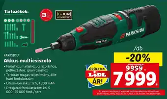 Lidl PARKSIDE Akkus multicsiszoló 1 db ajánlat