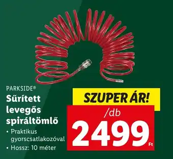Lidl PARKSIDE Sűrített levegős spiráltömlő 1 db ajánlat